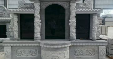 安阳 芝麻灰高档墓碑，土墓，可定制