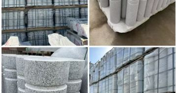 安阳 芝麻白花岗岩挡车柱、隔离柱多少钱