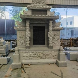 安阳 芝麻灰高档墓碑、土墓，一套也支持定做