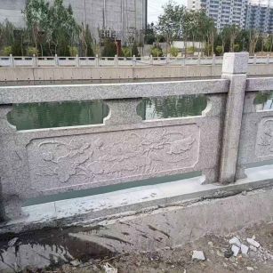 安阳 芙蓉白大花桥梁、河道，石材栏杆、围栏、护栏