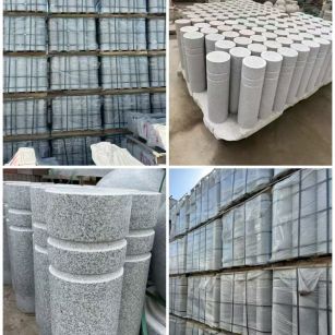 安阳 芝麻白花岗岩挡车柱、隔离柱多少钱