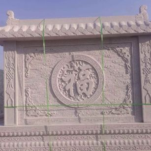 安阳 芝麻白花岗岩屏风，照壁，影壁