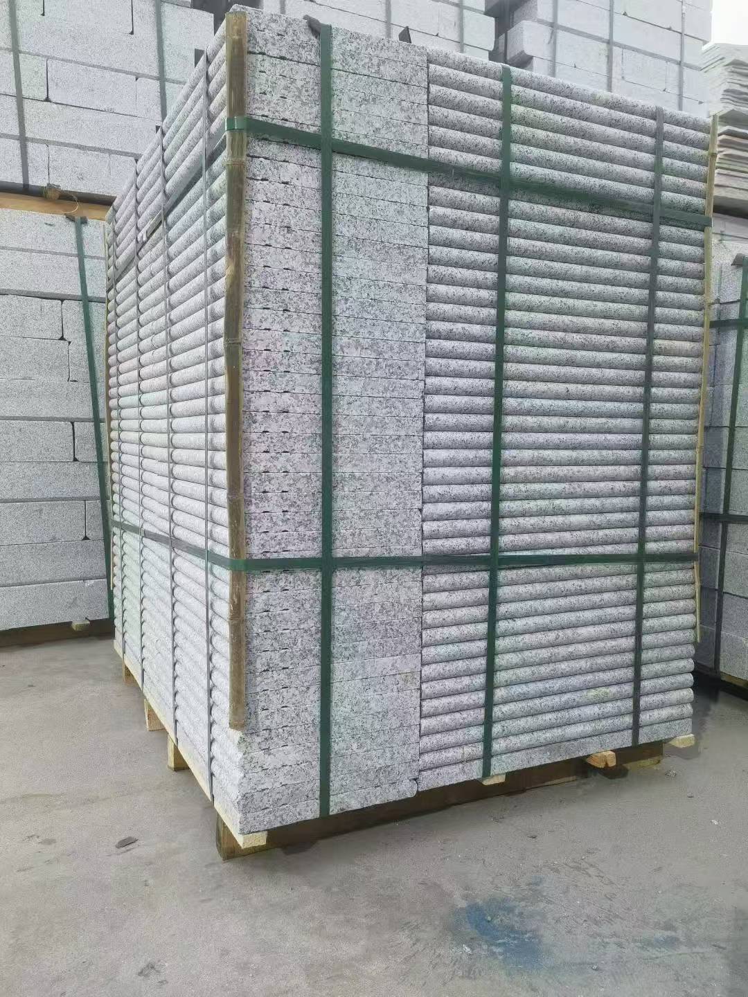 安阳 芙蓉白3公分厚磨圆边、拉槽，楼梯踏步