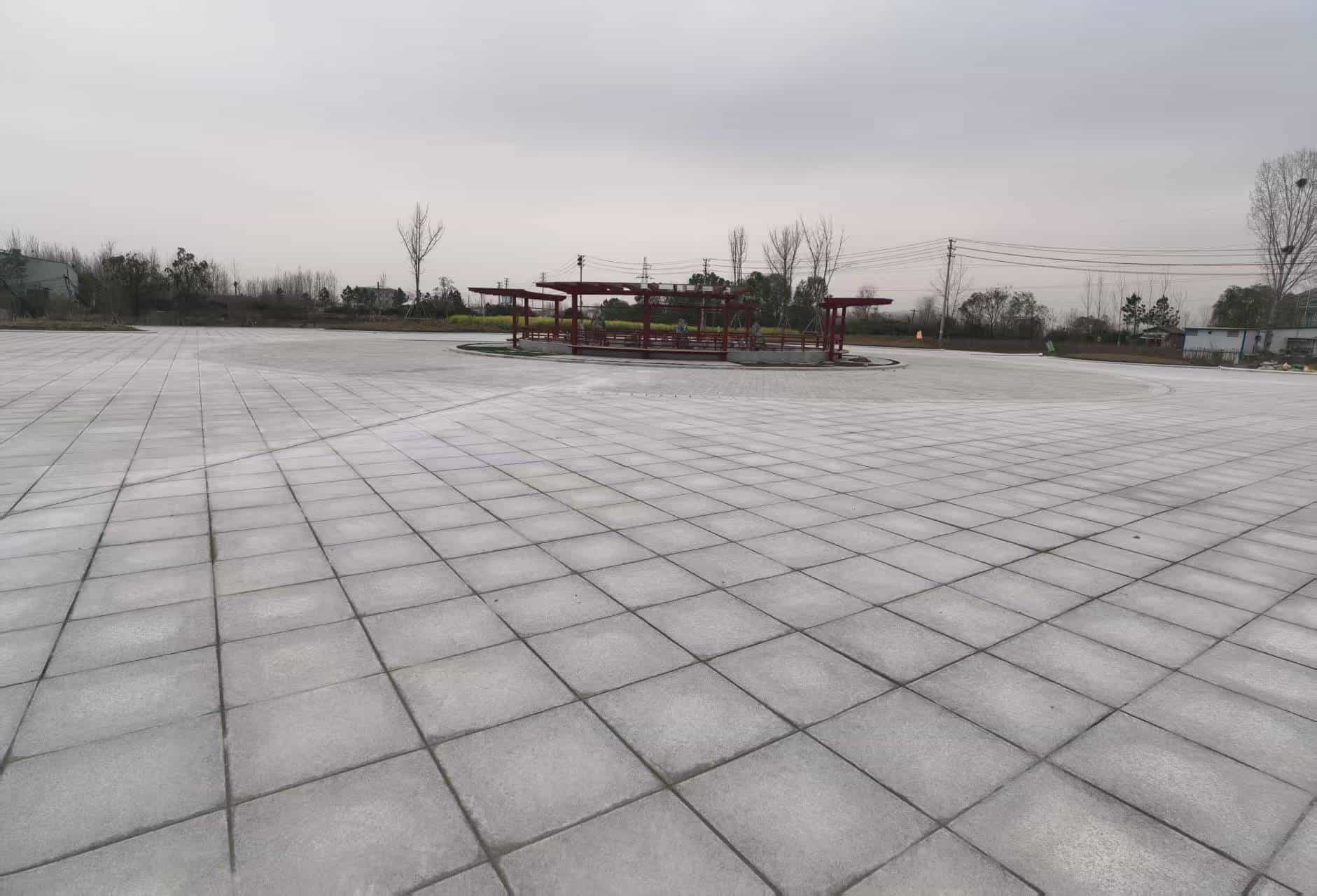 安阳 芝麻白火烧面-公园广场地铺效果
