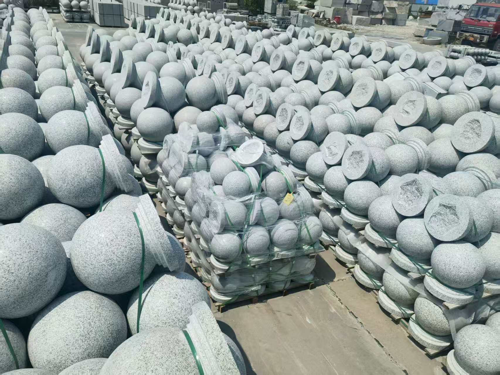 安阳 花岗岩实心圆球，石球，挡车球，挡车石，车止石，路障石。