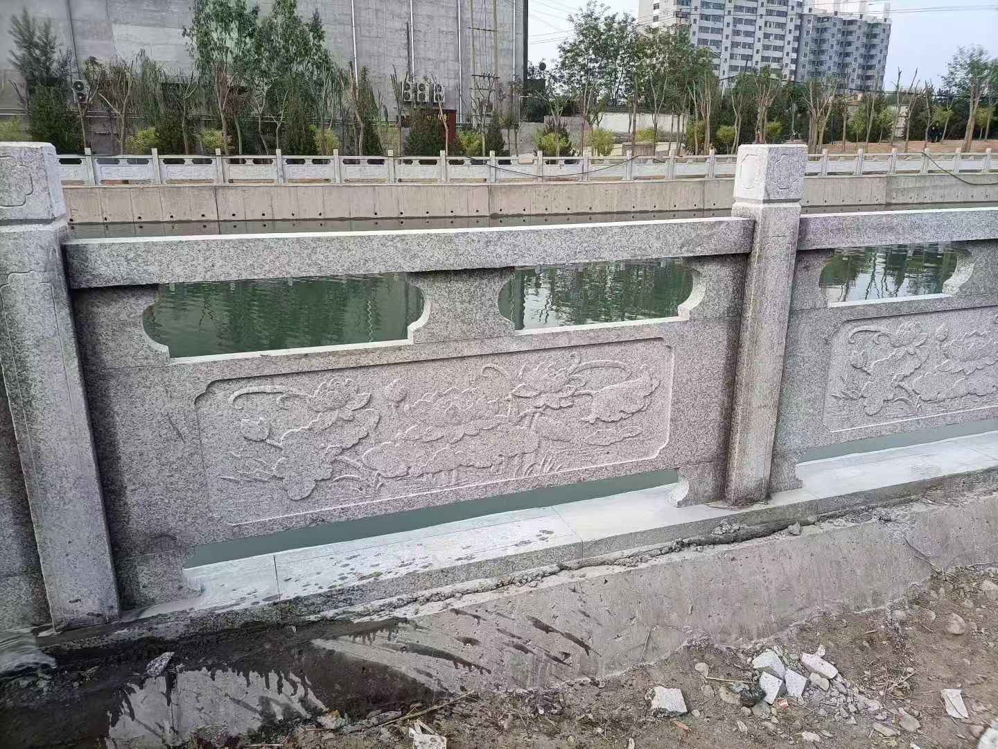 安阳 芙蓉白大花桥梁、河道，石材栏杆、围栏、护栏